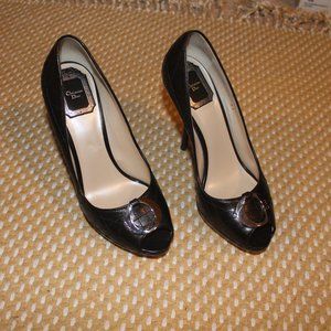 O De Dior pump noir cannage lambskin